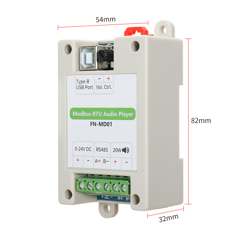 FN-MD01 Modbus RTU Audio Player with 20W Amplifier