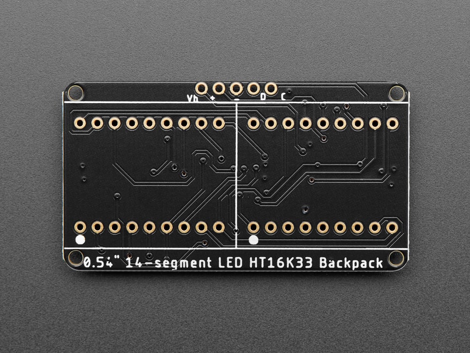 Quad Alphanumeric Display - Yellow 0.54" Digits w/ I2C Backpack