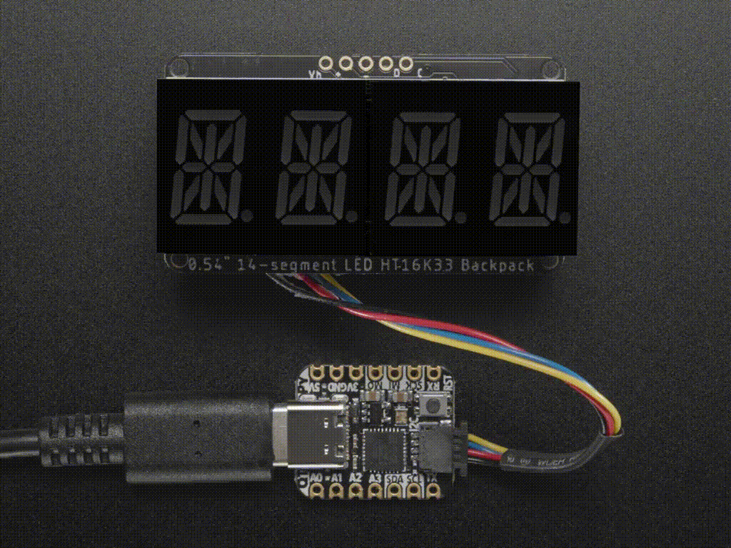 Adafruit Quad Blue Alphanumeric Display (ADA-1912), photo 2