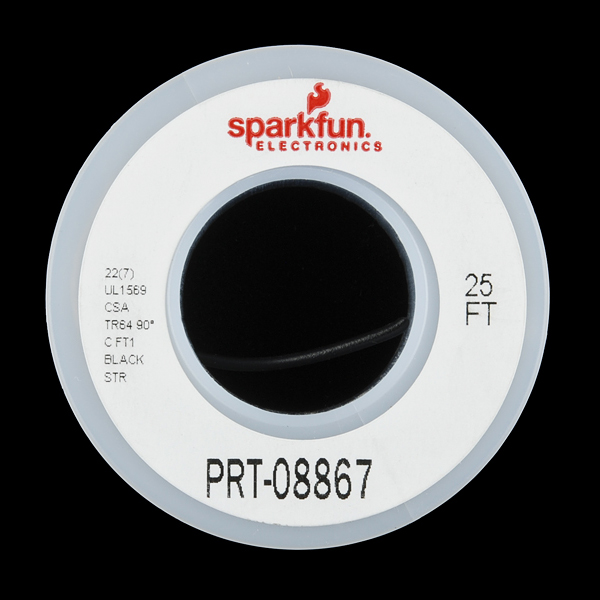 SparkFun Hook-up Stranded Wire Black 22 AWG (PRT-08867), photo 2
