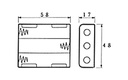 Battery Holder for 3 x AA Cells (w/ Solder Tags)