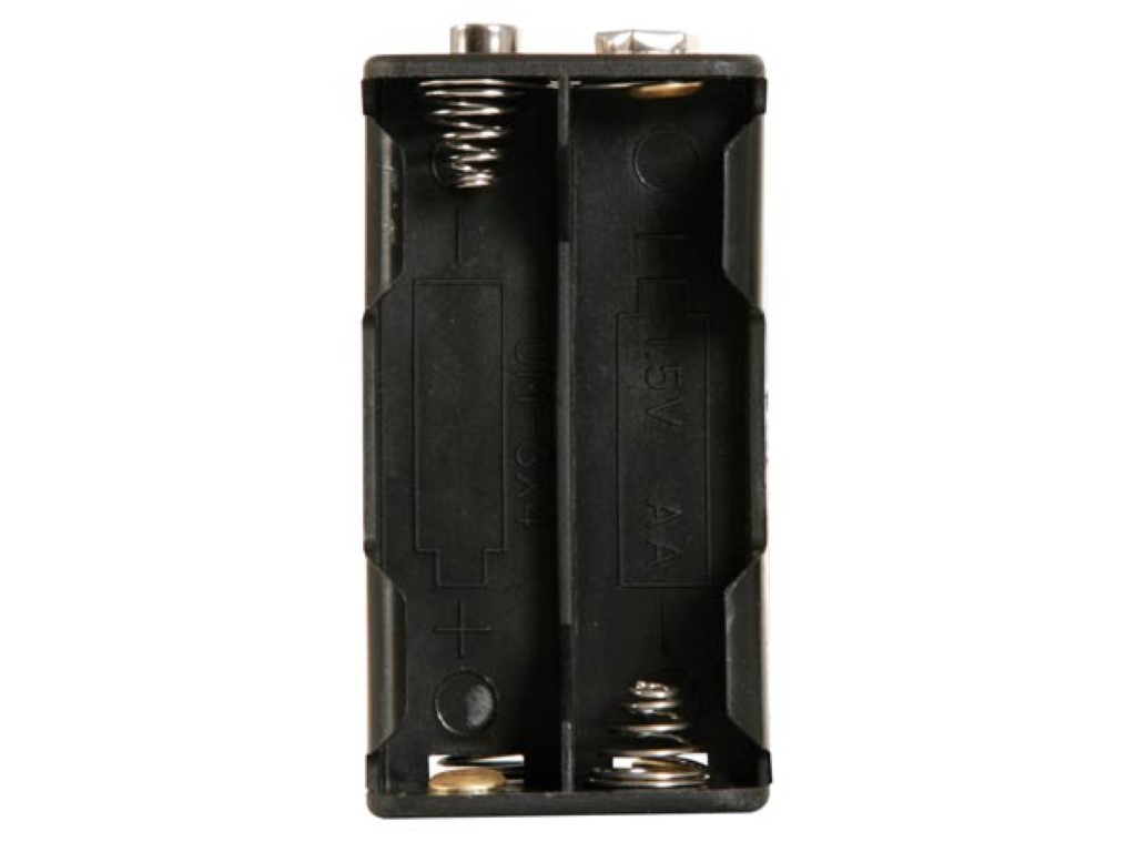 Battery Holder for 4 x AA-Cell (Cube) (w/ Snap Terminals)