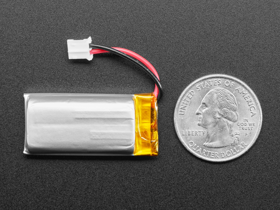 Lithium Ion Polymer Battery Ideal For Feathers - 3.7V 400mAh