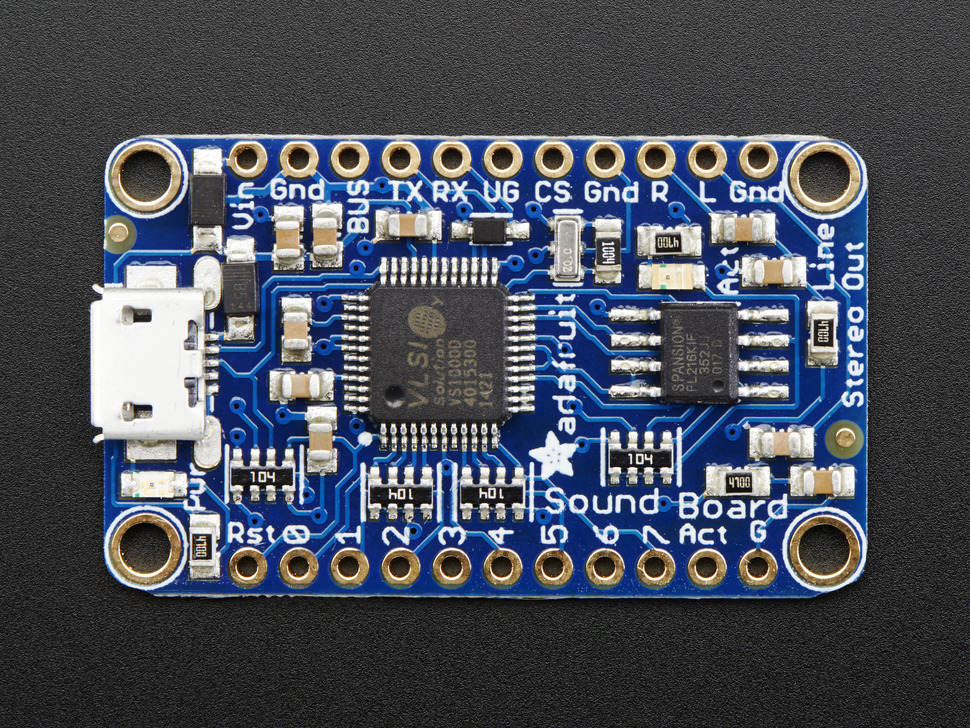 Adafruit Audio FX Sound Board - WAV/OGG Trigger with 2MB Flash