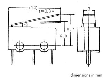 Superminiature Microswitch 3A