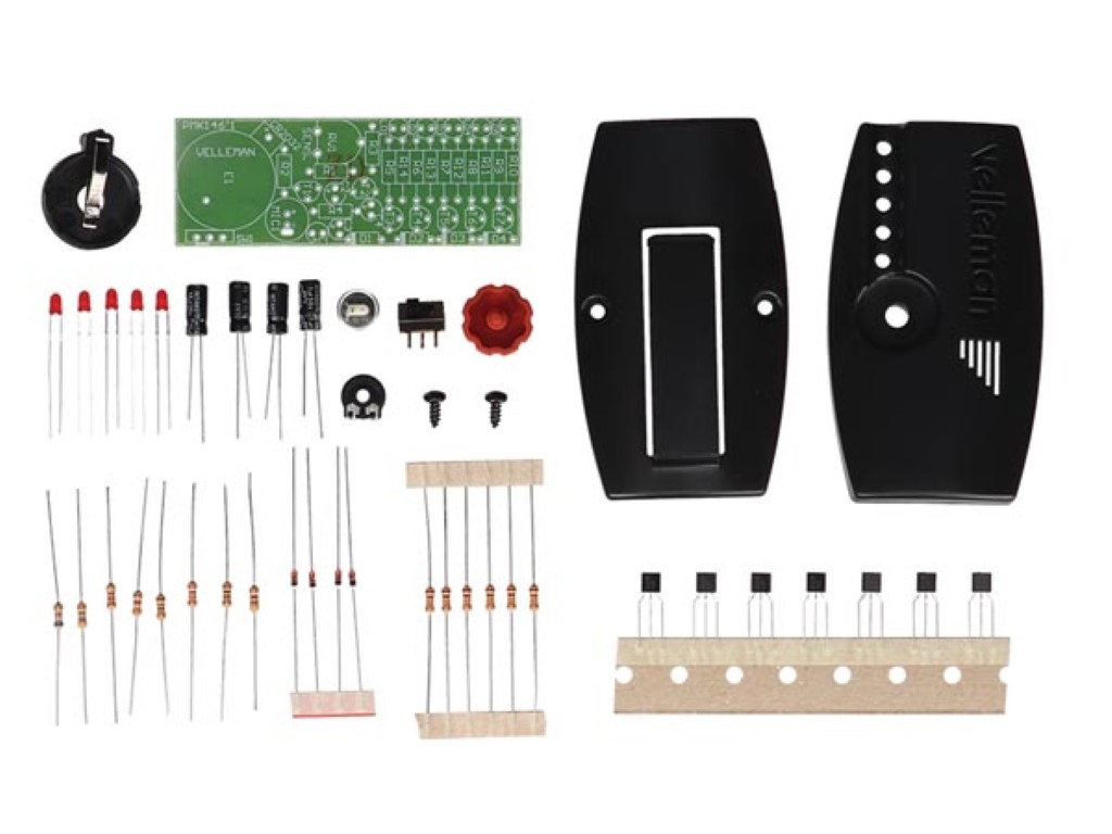 Soldering kit, pocket-sized VU meter, 5 LEDs, with enclosure