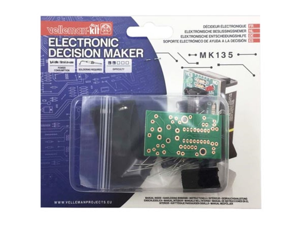 Soldering kit, DIY, electronic decision maker, yes/no aid, doubt resolver
