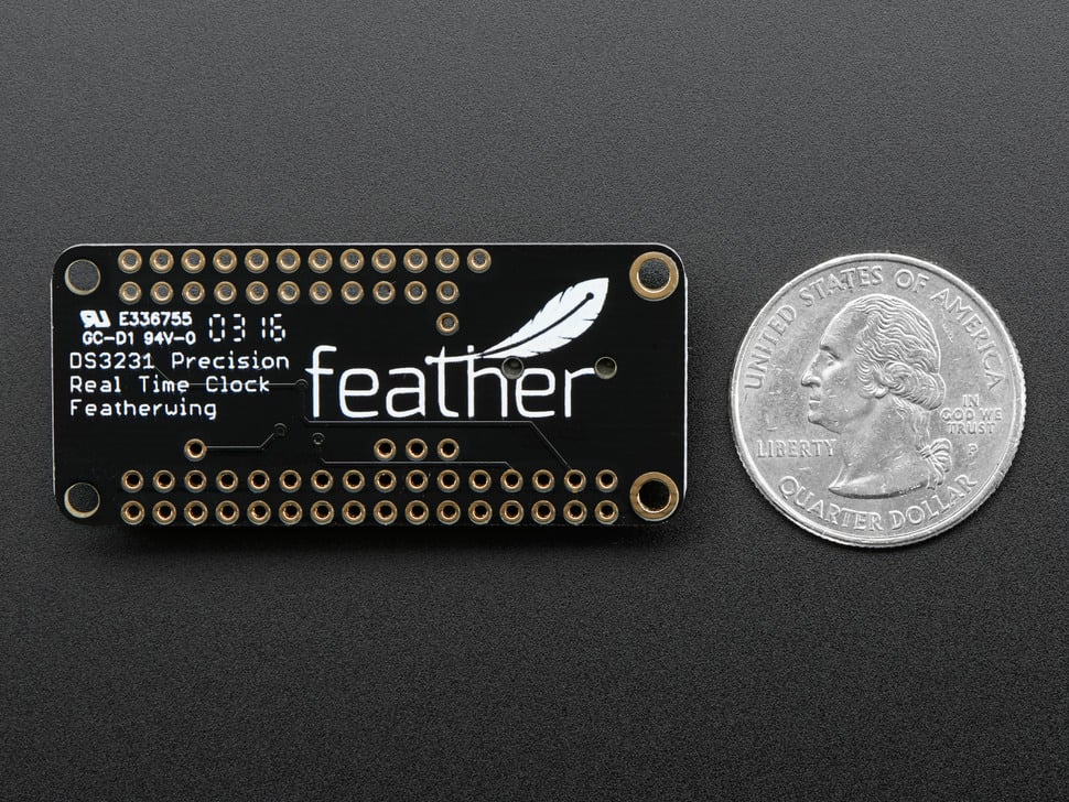 DS3231 Precision RTC FeatherWing - RTC Add-on For Feather Boards