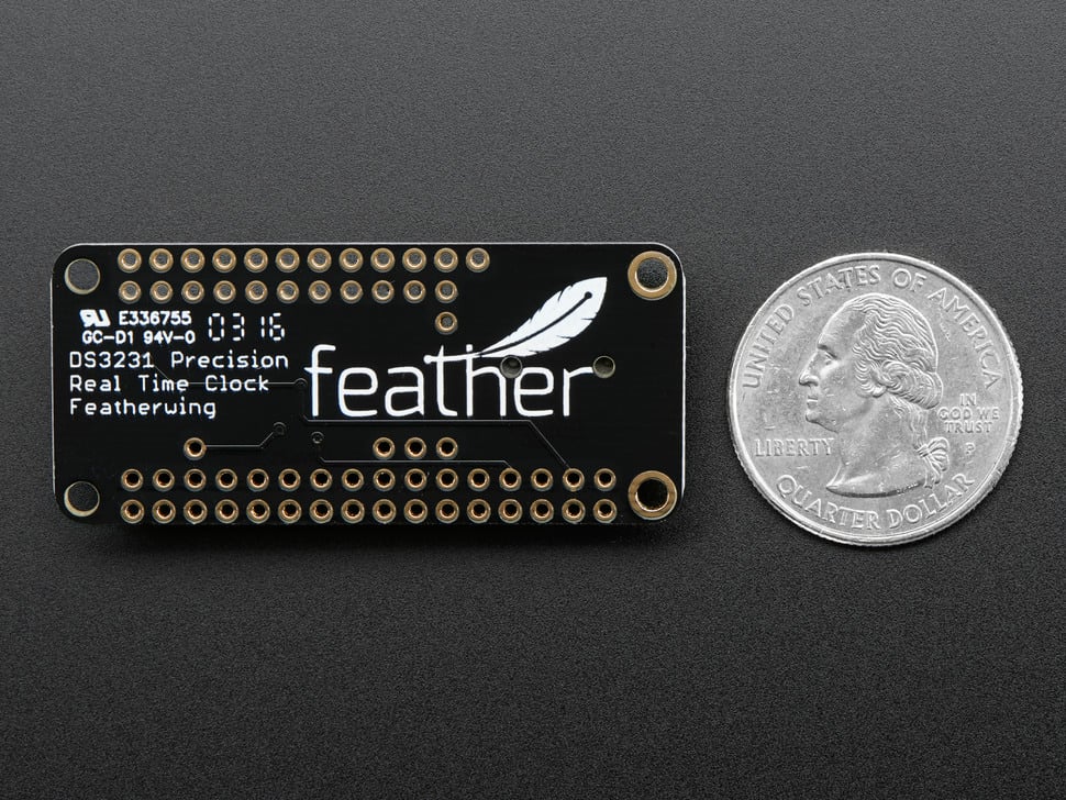 DS3231 Precision RTC FeatherWing - RTC Add-on For Feather Boards