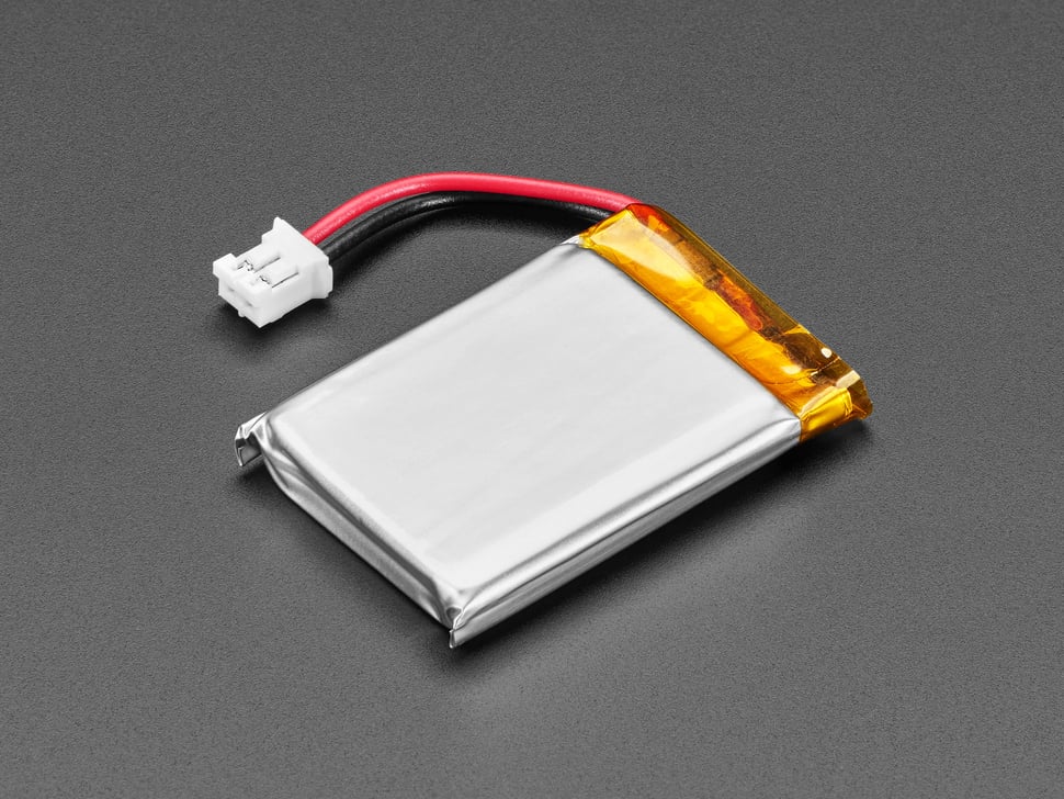 Lithium Ion Polymer Battery with Short Cable - 3.7V 420mAh