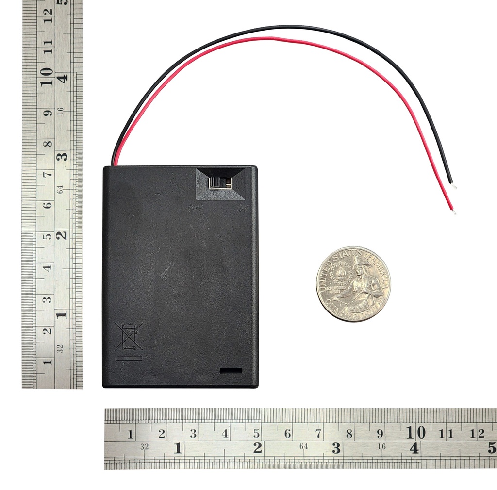 3 x AA Battery Pack With 15cm Wire leads and On/Off Switch