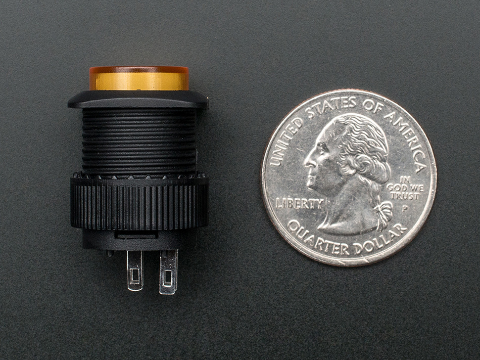 Adafruit 16mm Yellow Illuminated Button (ADA-1441), photo 5