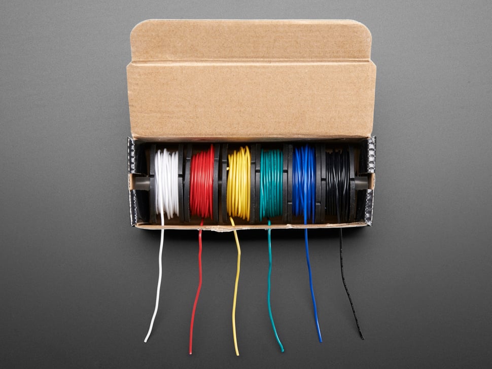Adafruit 22AWG Solid Hook-up Wire 6x25ft (ADA-1311), photo 2