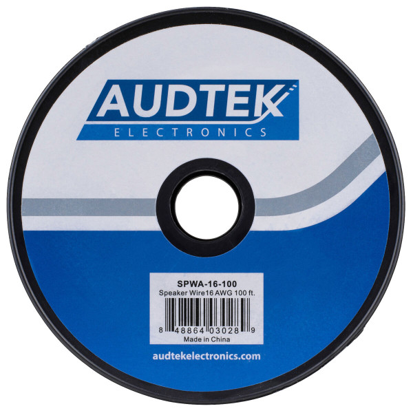 Audtek 16 AWG CCA Speaker Wire 100 ft Spool (WRE-100), photo 3