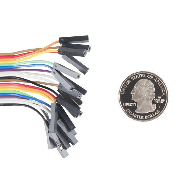 SparkFun Connected Jumper Wires 6in M/F 20-Pack (PRT-12794), photo 2