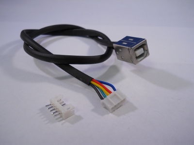Type B USB female connector to 5-pin connector cable harness (16 inch) + header kit