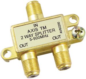 AXIS 7402 (TS1910/S/KG/BLR) 2-Way Signal Splitter