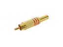 [CA048R] Gold-Plated Phono (RCA) Plug - Red