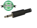 [CA110] 1/8" (3.5mm) Mono Plug w/ Strain Relief, Black