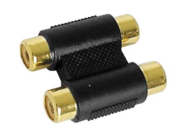 Gold-Plated Dual Phono (RCA) Jacks to Dual Phono (RCA) Jacks Adapter