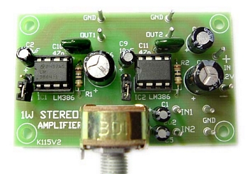 1W Stereo Amplifier Module (Kit)