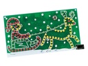 driving Santa Claus, 126 LEDs, on/off switch, colorful animation, Christmas decoration (Kit)