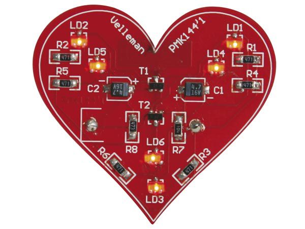 SMD Flashing Heart (Kit)