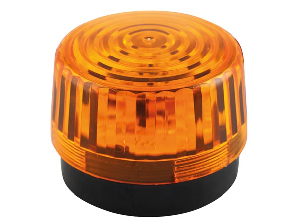 LED Flashing Light - Amber - 12 VDC - 100 mm