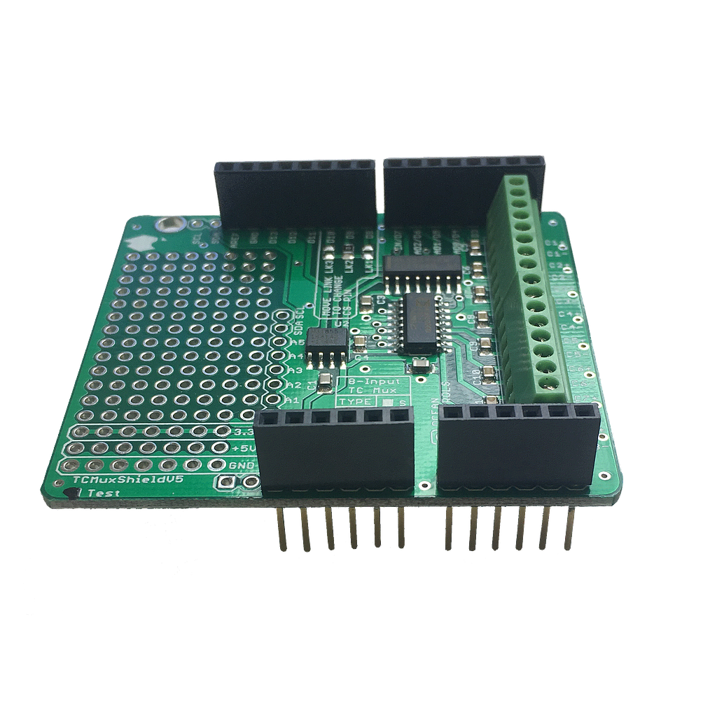 [KTA-259K-TBA] Arduino Thermocouple Multiplexer Shield (K - MAX31855K) (With Headers)