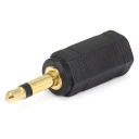 3.5mm (1/8") Mono Plug to 3.5mm (1/8") Stereo Jack Adapter - Gold Plated