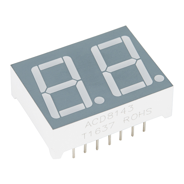 [COM-13999] Dual 7-Segment Display - LED (RGB)