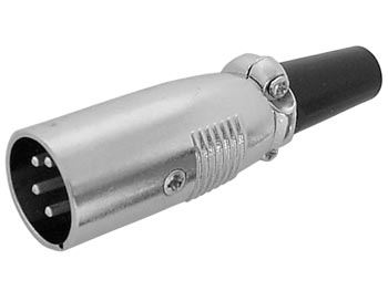 4-Pin XLR Plug, Nickel-Plated - Short Type