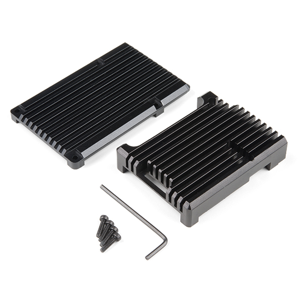 [PRT-15773] Aluminum Heatsink Case for Raspberry Pi 4 - Obsidian Black
