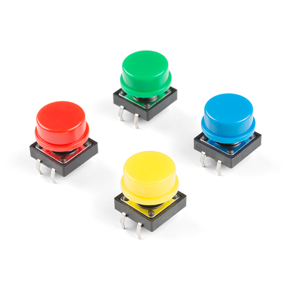 Multicolored Tactile Buttons - 4-Pack