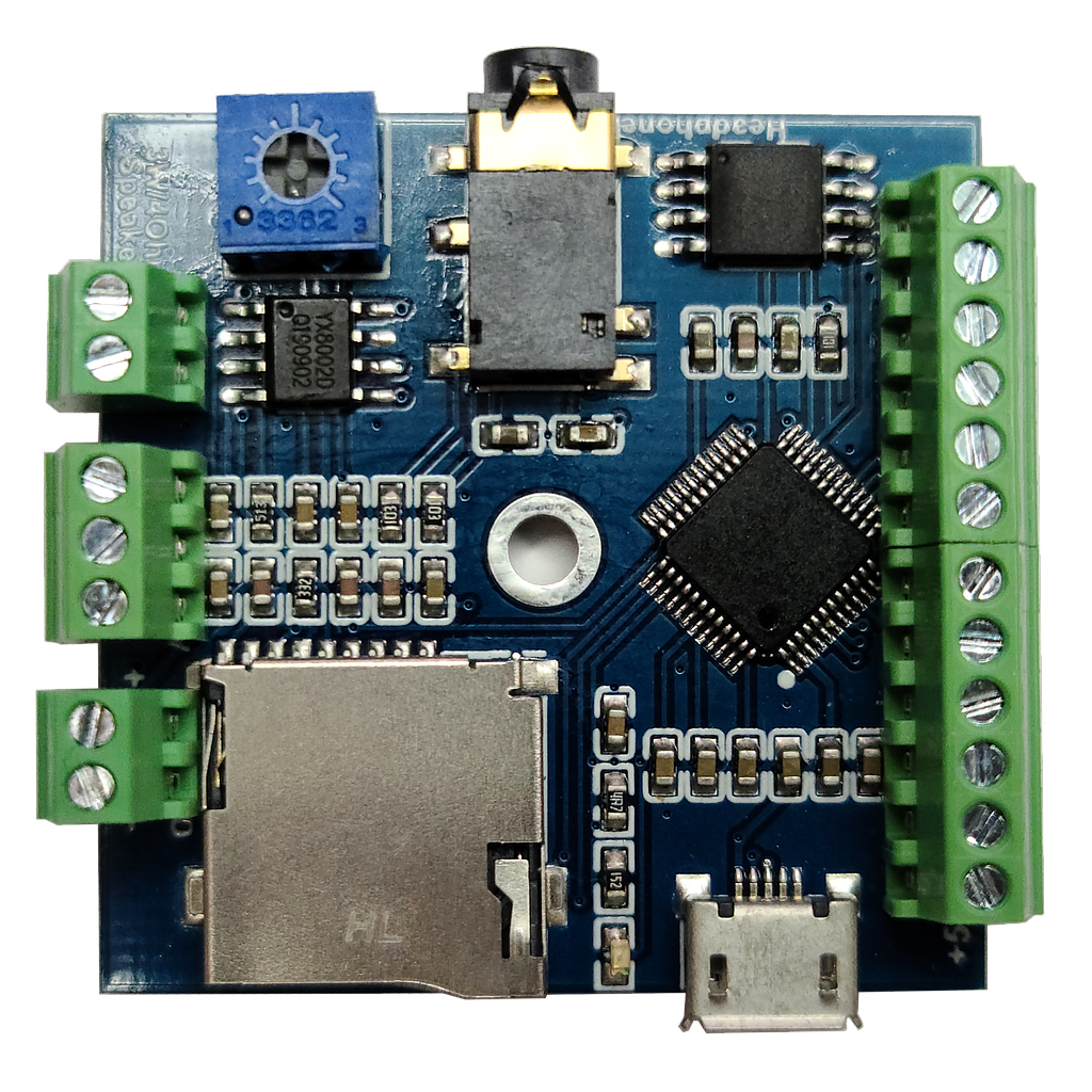[FN-BC10-TB] 10 Buttons Triggered MP3 Player Board with 3W Amplifier and Terminal Block (v2)