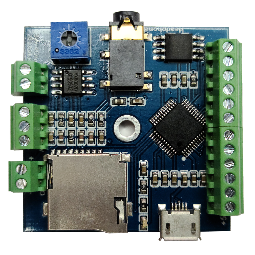 10 Buttons Triggered MP3 Player Board with 3W Amplifier and Terminal Block (v2)