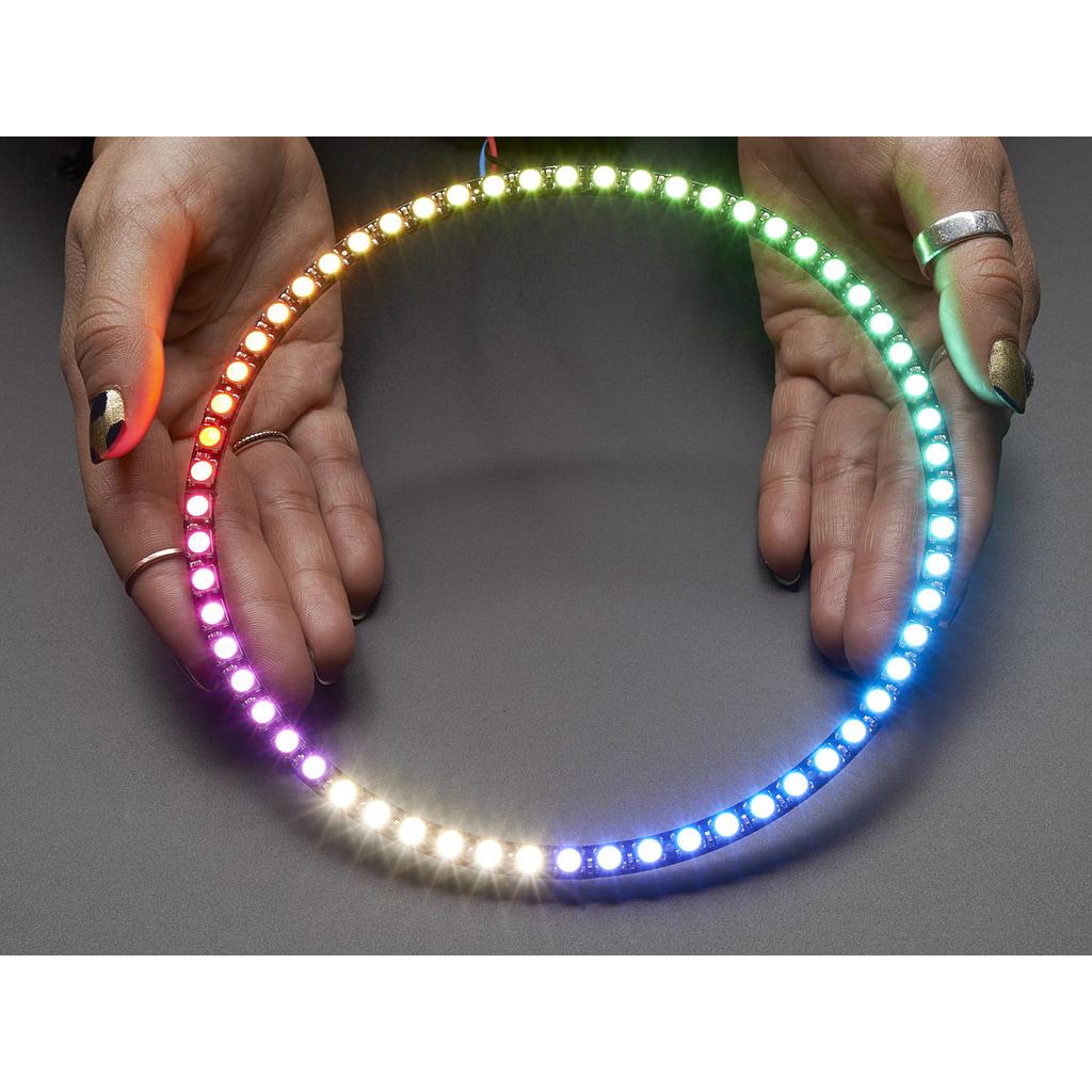 NeoPixel 1/4 60 Ring - 5050 RGBW LED w/ Integrated Drivers - Natural White - ~4500K