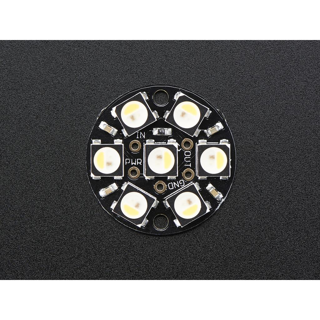 [ADA-2858] NeoPixel Jewel - 7 x 5050 RGBW LED w/ Integrated Drivers - Warm White - ~3000K