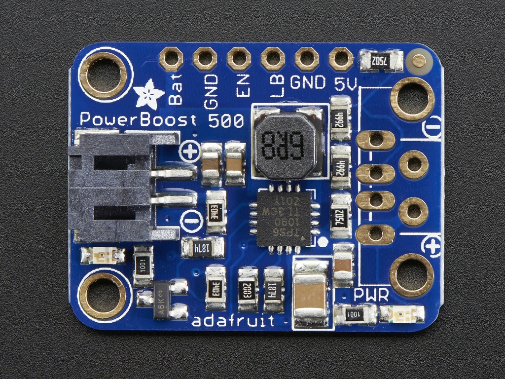 PowerBoost 500 Basic - 5V USB Boost @ 500mA from 1.8V+