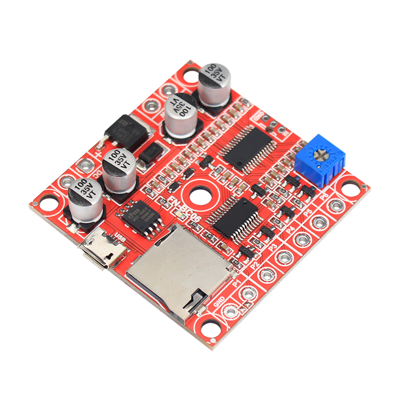 6 Buttons MP3 Player Sound Board With 15W Amplifier and Solder Pads