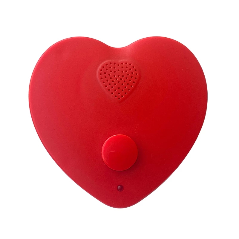 Heart Voice Recorder Sound Box with Microphone (RED)