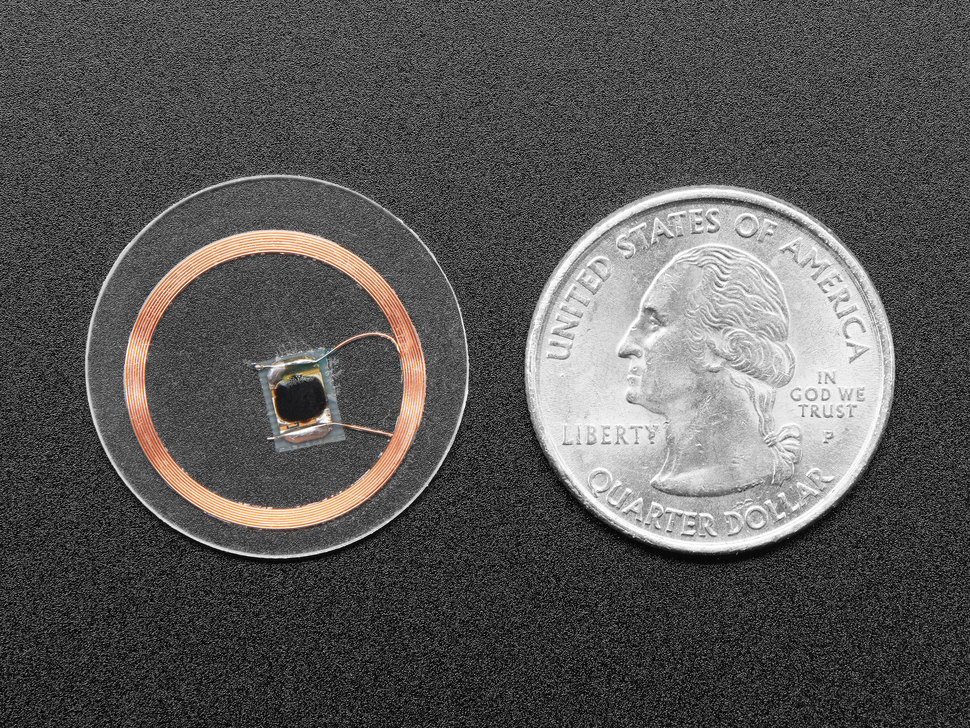 [ADA-5458] 13.56MHz RFID/NFC Clear Tag - NTAG203 Chip