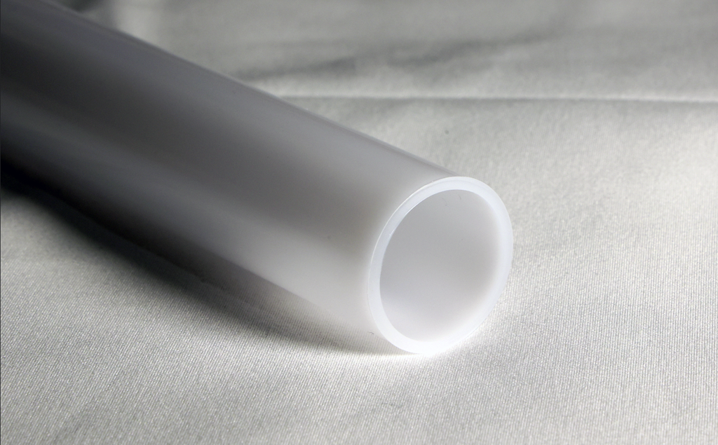 1" OD Translucent White Polycarbonate Tube (Thin Walled)