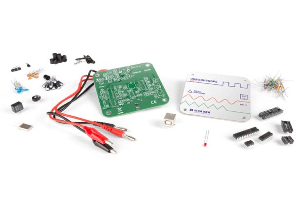 Educational soldering kit, oscilloscope kit for PC, spectrum analyser, transient recorder