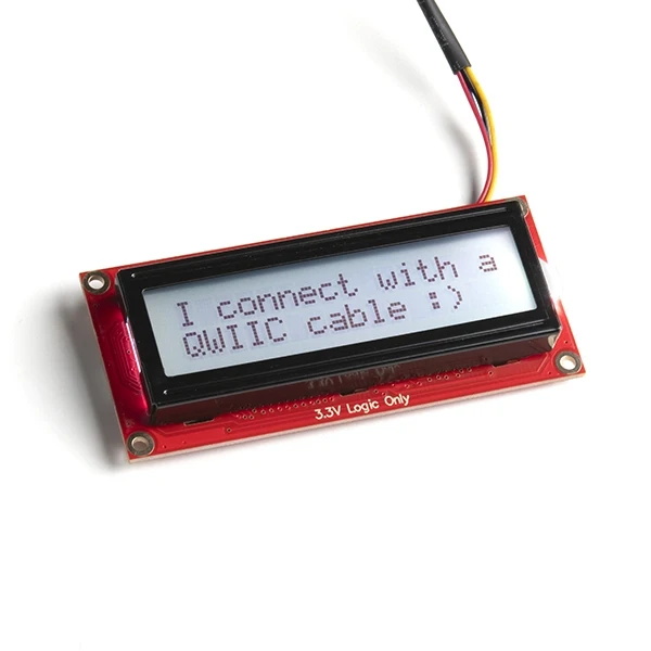 [LCD-16396] SparkFun 16x2 SerLCD - RGB Backlight (Qwiic)