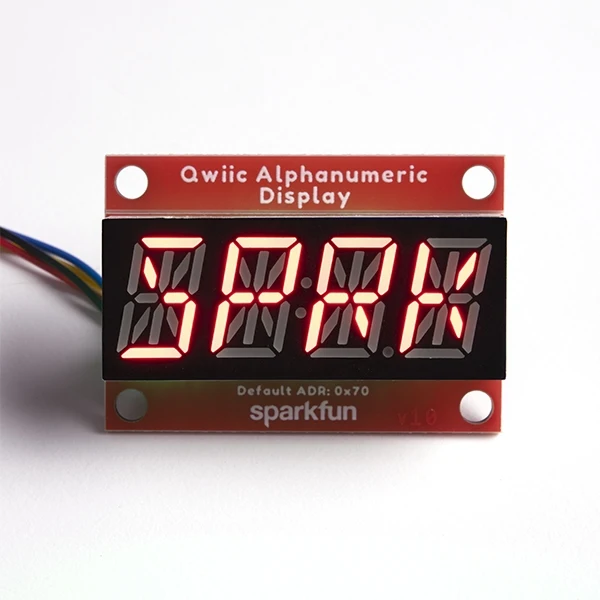[COM-16916] SparkFun Qwiic Alphanumeric Display - Red