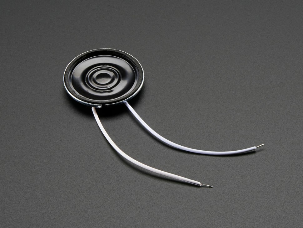 Mini Metal Speaker w/ Wires - 8 ohm 0.5W