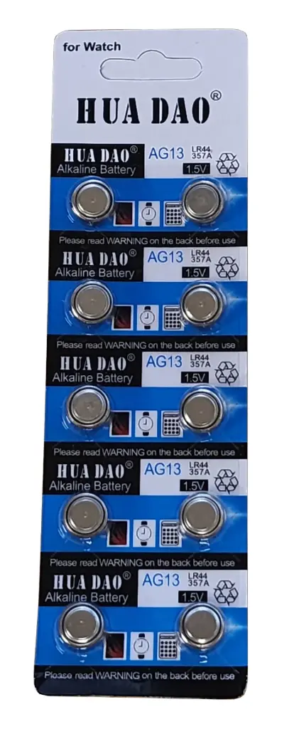 WATCH BATTERY 1.5V LR44/AG13 (10 pieces)