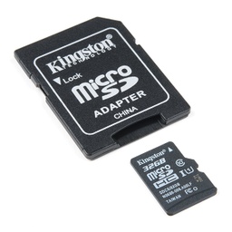[COM-14832] microSD Card with Adapter - 32GB (Class 10)