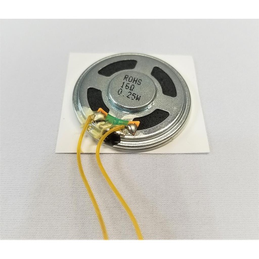 [PB240W] 40mm (1.6in) Metal Housing Mylar Speaker 0.25W (w/ Wires)